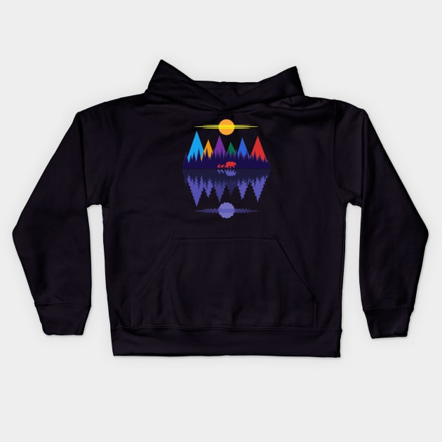 Bear & Cubs #5 Kids Hoodie by RockettGraph1cs